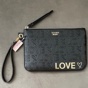 Black & Gold “Love” Wristlet
